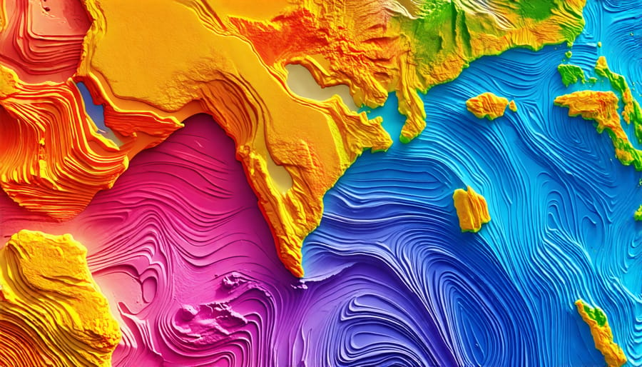 Visual representation of an AI-enhanced high-resolution global climate model