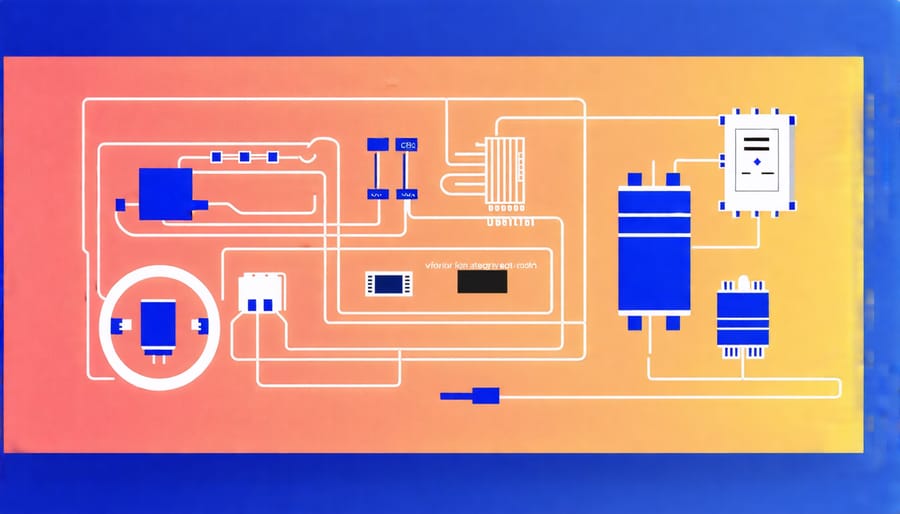 Illustration showing core components like batteries and inverters in a battery energy storage system