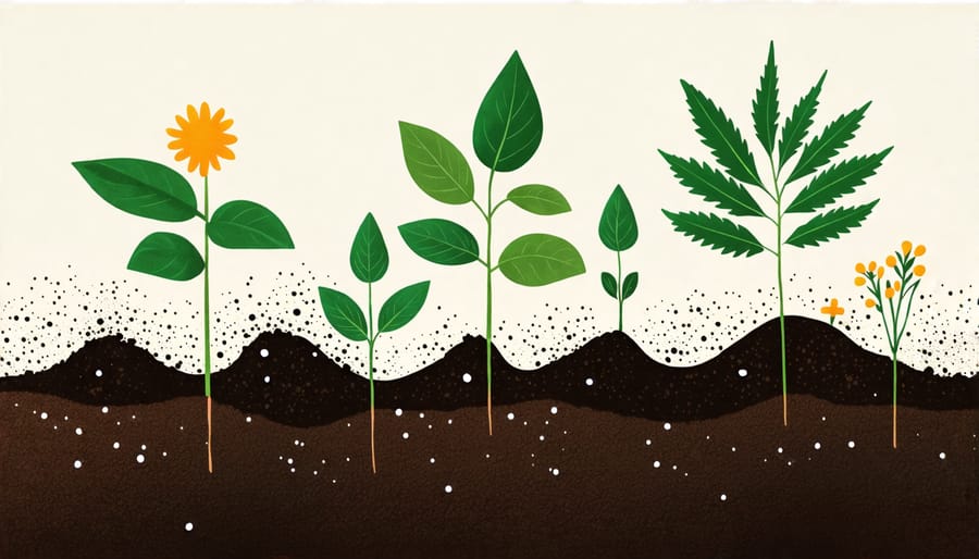 Diagram showing how carbon sequestration works in soils and plants