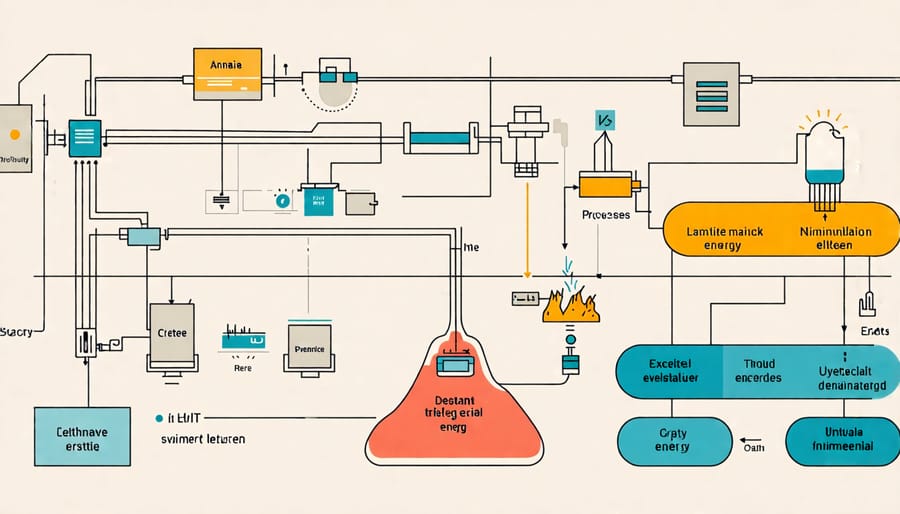 Conceptual flowchart depicting energy capture and electricity generation in geothermal systems