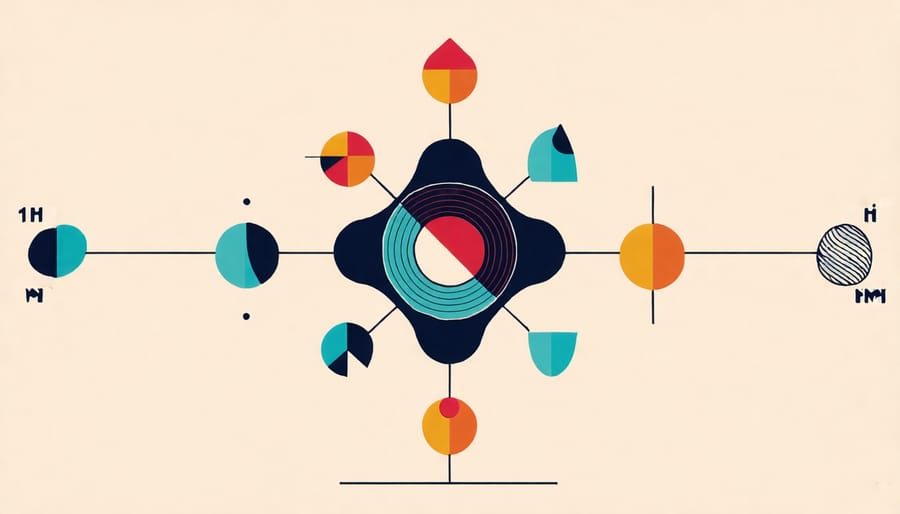 Conceptual illustration of a qubit and its superposition property